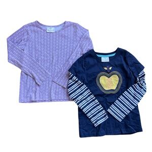 Bundle of 2 Long Sleeved Hanna Andersson shirts- girls size 6-7